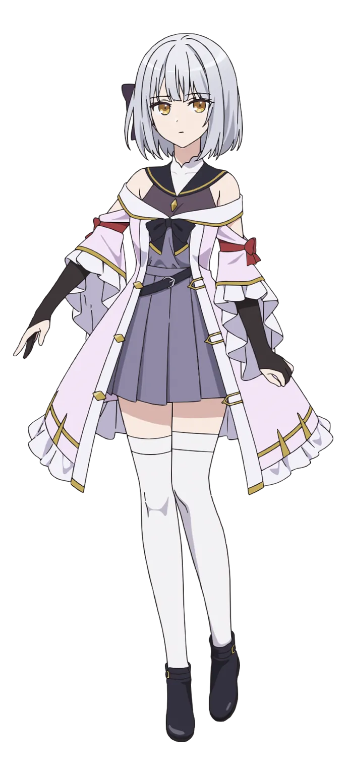 Diseño de personje de Shion Nasturtium de Yūsha Party o Oidasareta Kiyōbinbō